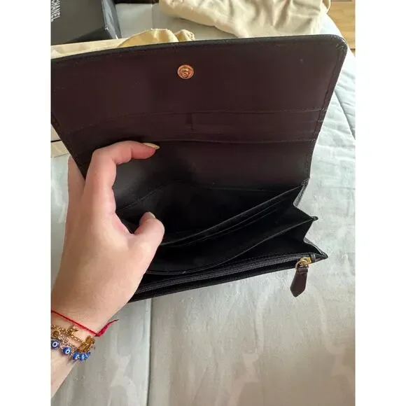 Burberry Long Black Continental Wallet